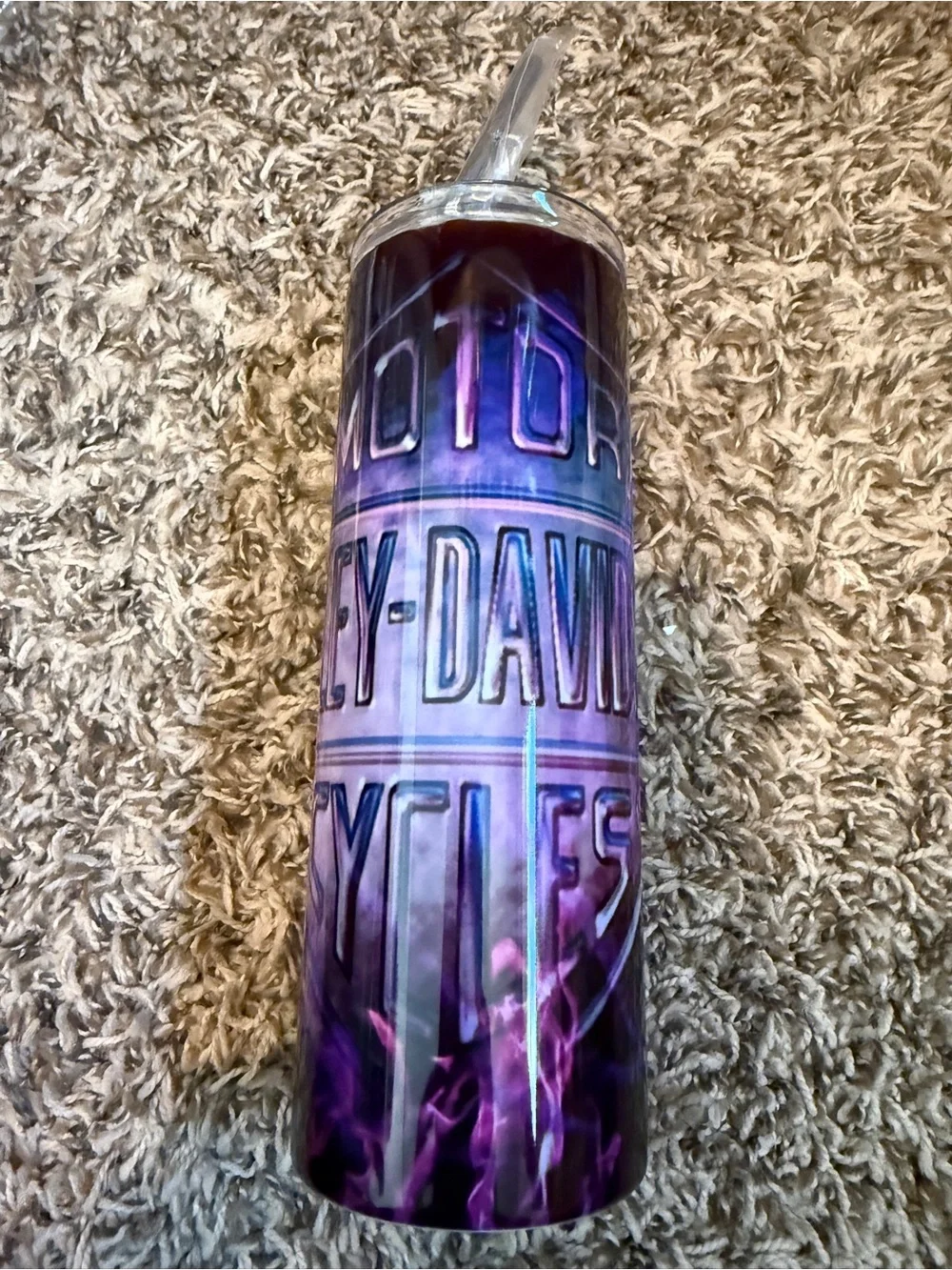 Harley-Davidson Black, White & Orange Splatter Insulated Tumbler